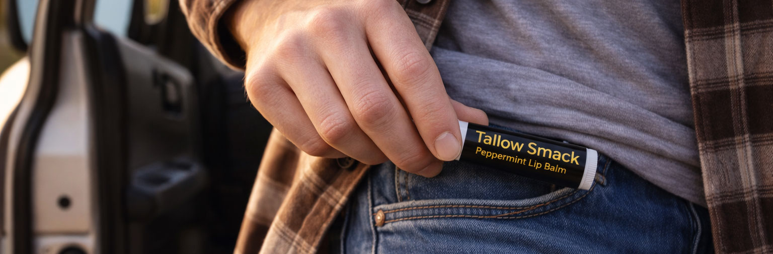Natural Peppermint Tallow Lip Balm